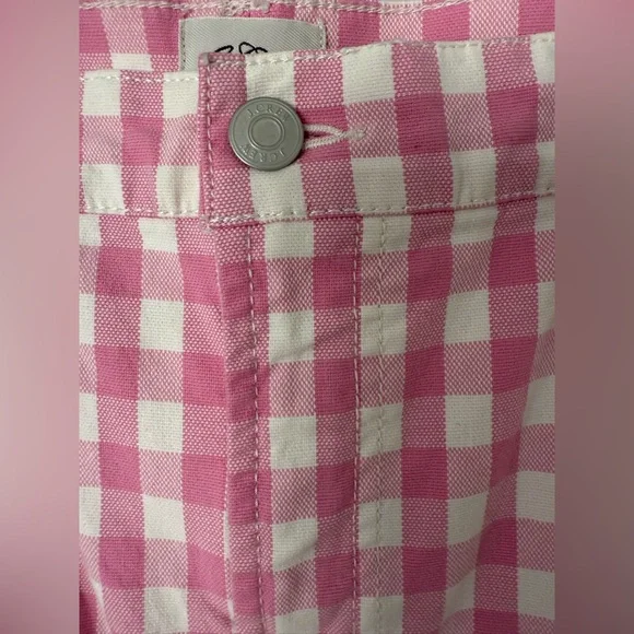 J.Crew Pink Gingham Vintage Straight Jeans Size 32 - Picture 10 of 12